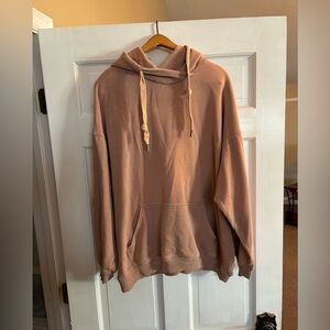 Women’s Arie Oversized Tan Hoodie Sweatshirt Size Small